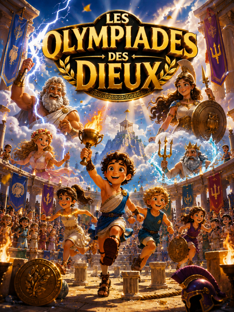 Les Olympiades des Dieux spectacle mythologique participatif pour enfants en Essonne