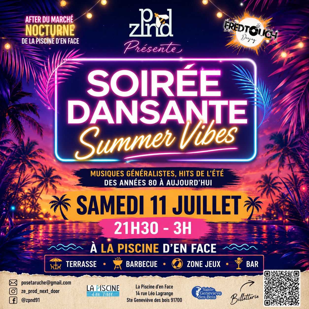 Soirée Dansante Summer Vibes - Piscine D'en Face